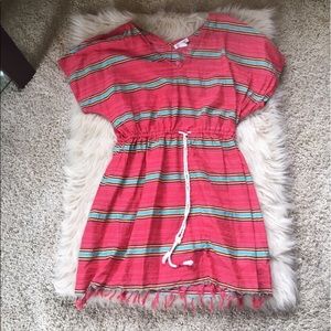 Red fringe beach dress